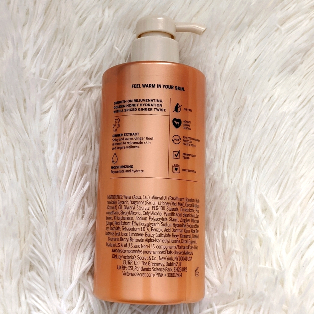 Victoria Secret Pink HONEY GINGER REJUVENATING BODY LOTION - Picture 3 of 7